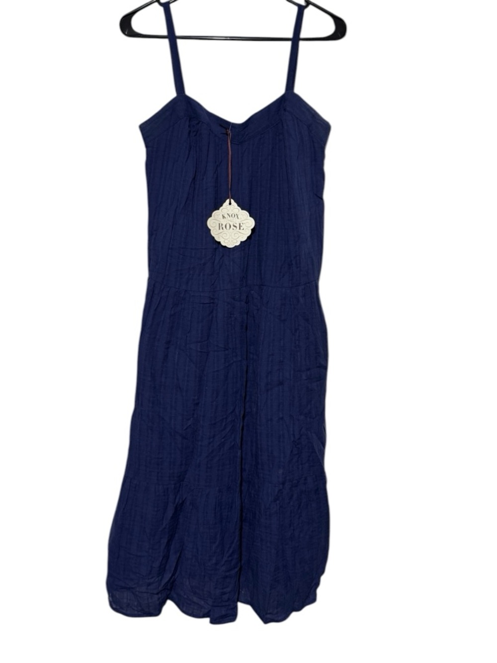 Knox Rose NWT Navy Blue Sun Dress Size S Tiered Western Festival Summer Beachy